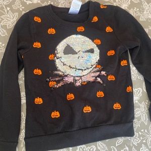 Halloween Disney Nightmare Before Christmas Jack Skellington Fleece sequins